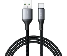 Joyroom S-A28 „Flash“ serijos 3A USB-A – USB-C kabelis, 2 m – juodos spalvos
