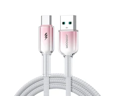 Joyroom S-A42 3A USB-A USB-C Kabelis 1.2m baltos spalvos