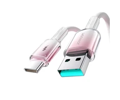 Joyroom S-A42 3A USB-A USB-C Kabelis 1.2m baltos spalvos
