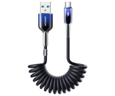 Joyroom S-A51 60W USB-A USB-C kabelis 1.5m juodos spalvos