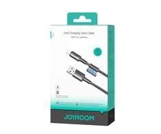 USB kabelis Joyroom SA-50 USB-A to Lightning 3A 1.2m tamsiai pilkas
