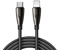 Joyroom SA31-CL3 duomenų perdavimo ir įkrovimo kabelis | USB-C į Lightning | 30W | 1,2 m | juodas