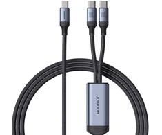 Joyroom Speedy Series SA21-1T2 duomenų perdavimo ir įkrovimo kabelis | USB-C į USB-C | 100 W | 1,5 m | juodas