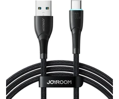 Joyroom Starry serijos SA32-AC6 duomenų perdavimo ir įkrovimo kabelis | USB-A į USB-C | 100W | 1m | juodas
