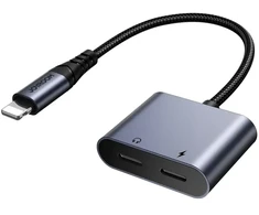 Joyroom SY-L02 Lightning to 2x Lightning DAC adapter 2in1 - juodas