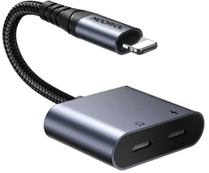 Joyroom SY-L02 Lightning to 2x Lightning DAC adapter 2in1 - juodas