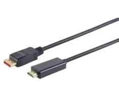 Kabelis Brackton DisplayPort Male - HDMI Male 1.0m Juodas