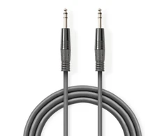 Nedis Stereo Audio kabelis jack 6.35 mm (M) - jack 6.35 mm (M) 3.00 m tmavě pilka