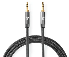 Kabelis Nedis Jack 3.5mm - Jack 3.5mm 2m pilka (CATB22000GY20)