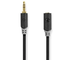 Nedis Stereo Audio kabelis jack 3.5 mm (M) - jack 3.5 mm (F) 3.00 m juoda
