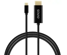 Kabelis Savio USB-C Male - HDMI Male 1m CL-190