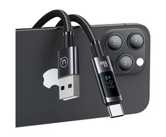 Kabelis USAMS Sufeng Series US-SJ673 66W 6A Greito įkrovimo USB-C į USB-A 1.2m tamsinti