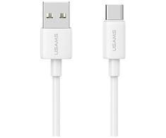 Kabelis USAMS YD Series SJ708 18W 3A USB-A į USB-C 1m baltos spalvos