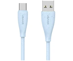 Kabelis USAMS Žalias Series SJ714 18W 3A USB-A į USB-C 1m mėlynos spalvos