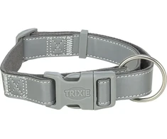 Trixie „Premium Reflect“, antkaklis šunims, grafito spalvos, L×XL: 42×65 cm/30 mm, atšvaitinis