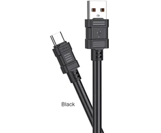 KAKU KSC-806 duomenų perdavimo ir įkrovimo kabelis | USB-A į USB-C | 15 W | 1 m | juodas