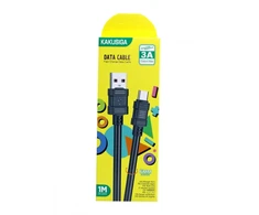 KAKU KSC-806 duomenų perdavimo ir įkrovimo kabelis | USB-A į USB-C | 15 W | 1 m | juodas