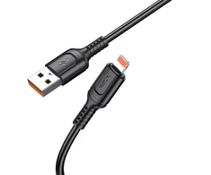 KAKUSIGA KSC-805 data transfer and charging cable | USB-A to Lightning | 15W | 1m | juodas