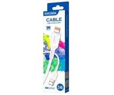 KAKUSIGA KSC-805 USB-A -> Lightning įkrovimo laidas 15W | 2.4A | 100 cm baltas