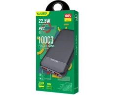KAKUSIGA KSC-887 external battery (powerbank) | 10000 mAh | 22.5W | USB-A, USB-C | juodas