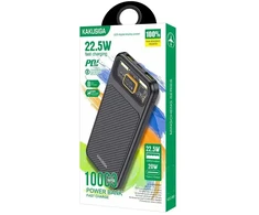 KAKUSIGA KSC-890 external battery (powerbank) | 10000 mAh | 22.5W | USB-A, USB-C | juodas