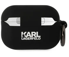 Karl Lagerfeld 3D Logo NFT Karl and Choupette silikoninis dėklas skirtas AirPods Pro 2 juodos spalvos