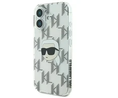 Dėklas Karl Lagerfeld case for iPhone 16 6,1" KLHCP16SHKLPKHT transparent Hard IML Karl Head Electroplated