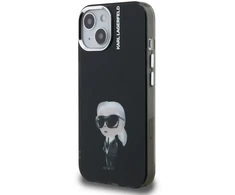 Karl Lagerfeld IML Aquarelle Karl dėklas Apple iPhone 15 juodos spalvos