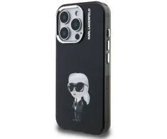 Karl Lagerfeld IML Aquarelle Karl dėklas Apple iPhone 15 Pro juodos spalvos