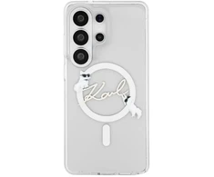 Dėklas Karl Lagerfeld IML Choupette Karl Script Logo Magnetic Case for iPhone Samsung Galaxy S26 Ultra Tran...
