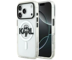 Karl Lagerfeld IML Karl Sketch Logo MagSafe dėklas Apple iPhone 17 Pro Clear