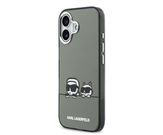 Karl Lagerfeld IML K&CH Heads Logo MagSafe dėklas skirtas Apple iPhone 17 juodos spalvos