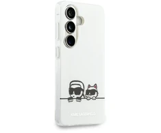 Karl Lagerfeld IML K&amp;CH „Peekaboo“ logotipo magnetinis dėklas, skirtas „iPhone“, „Samsung Galaxy S26“, baltas