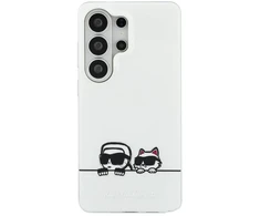 Karl Lagerfeld IML K&amp;CH „Peekaboo“ logotipo magnetinis dėklas, skirtas „iPhone“ „Samsung Galaxy S26 Ultra“, baltas