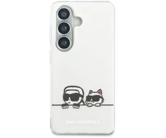 Karl Lagerfeld IML K&amp;CH „Peekaboo“ logotipo magnetinis dėklas, skirtas „iPhone“, „Samsung Galaxy S26“, baltas