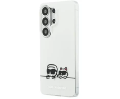 Karl Lagerfeld IML K&amp;CH „Peekaboo“ logotipo magnetinis dėklas, skirtas „iPhone“ „Samsung Galaxy S26 Ultra“, baltas