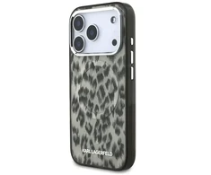 Karl Lagerfeld IML Leopard Pattern MagSafe Dėklas skirtas Apple iPhone 17 Pro rudos spalvos