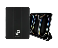 Karl Lagerfeld KLFC13PM24SAKCK Apple iPad Pro 13" 2024 Book Cover juodos spalvos Saffiano Magnetic Karl &amp;Choupette