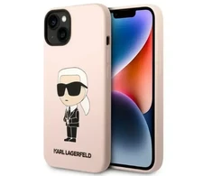 Dėklas Karl Lagerfeld KLHCP14MSNIKBCP iPhone 14 Plus | 15 Plus 6,7" hardcase rožinė|pink Silicone Ikonik