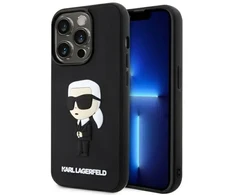 Dėklas Karl Lagerfeld KLHCP14X3DRKINK Apple iPhone 14 Pro Max 6.7" juodos spalvos hardcase Rubber Ikonik 3D