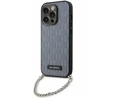 Dėklas Karl Lagerfeld KLHCP14XSACKLHPG iPhone 14 Pro Max 6.7" sidabrinė sidabrinis hardcase Saffiano Monogram Chain
