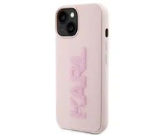 Dėklas Karl Lagerfeld KLHCP15M3DMBKCP iPhone 15 Plus | 14 Plus 6.7" rožinė|pink hardcase 3D Rubber Glitter Logo