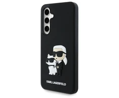Karl Lagerfeld KLHCS24FE3DRKCNK S24 FE S721 dėklas telefonui juodos spalvos hardcase 3D Rubber Karl&Choupette