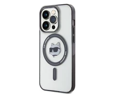 Karl Lagerfeld KLHMP15LHCHNOTK Apple iPhone 15 Pro 6.1" permatomas kietas dėklas IML Choupette's Head MagSafe