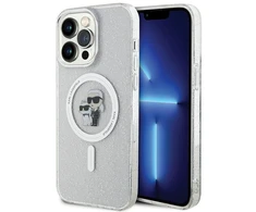 Apple iPhone 15 Pro Max Karl Lagerfeld dėklas Karl&Choupette Glitter MagSafe (KLHMP15XHGKCNOT) skaidrus