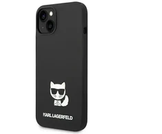 Dėklas Karl Lagerfeld Liquid Silicone Choupette Case for iPhone 14 Plus Juodas