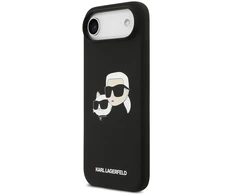 Karl Lagerfeld Liquid Silicone Double Heads MagSafe dėklas skirtas Apple iPhone 17 Air juodos spalvos
