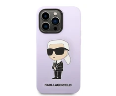 Karl Lagerfeld dėklas, skirtas iPhone 14 Pro Max 6,7 KLHCP14XSNIKBCU purpurinis kietas dėklas Silicone Ikonik