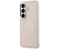 Dėklas Karl Lagerfeld PU RSG Logo phone case with MagSafe support for Samsung Galaxy S26 (S942) pink