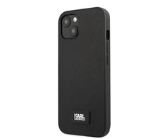 Apple iPhone 13 Mini Karl Lagerfeld dėklas Saffiano Plaque juodos spalvos